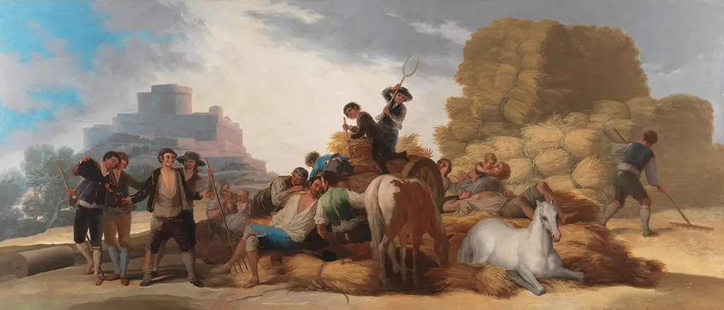 The Threshing Ground in Detail Francisco de Goya